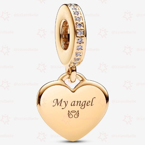 Pandora Engravable Heart Tag Dangle Charm - Picture 2 of 6